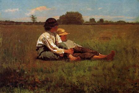 Reproductions of Winslow Homers Paintings Boys in a Pasture 1874